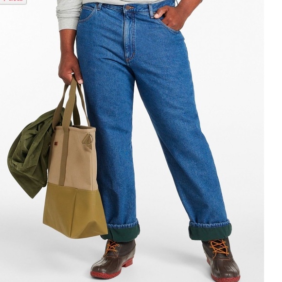 L.L Bean Men's Double Jeans, Classic Fit, Fleece-Lined - Picture 6 of 10